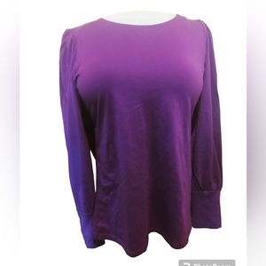 NWOT Dorose Purple Puff Shoulder Size Medium
